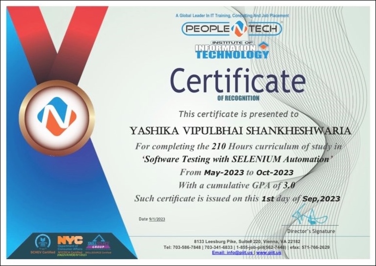 certificate