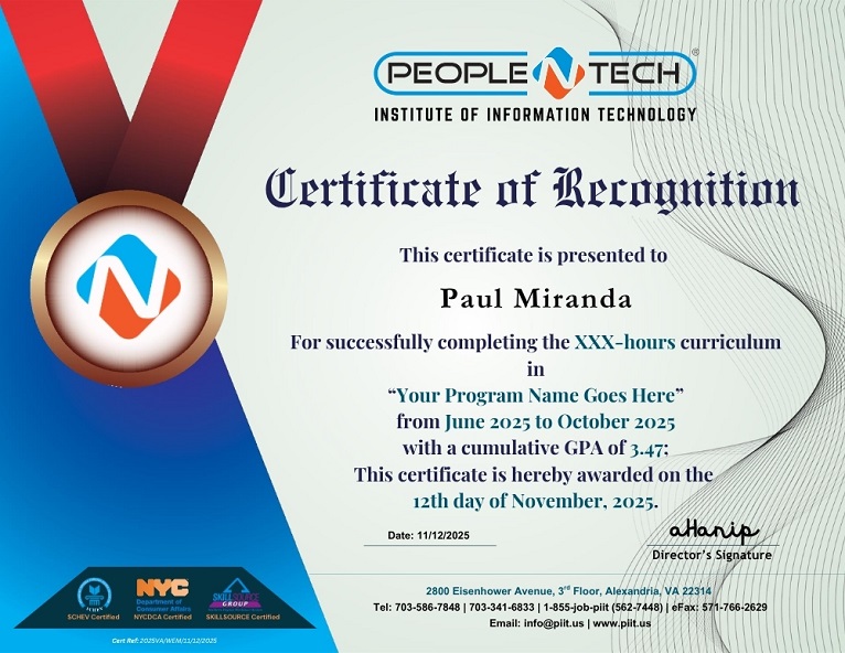 certificate